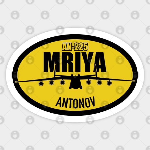 AN-225 Mriya Sticker by TCP